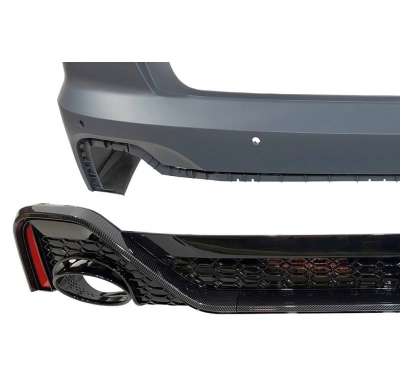 Paragolpes Trasero Audi A6 C8 4 puertas Look RS6 Carbono Plástico ABS