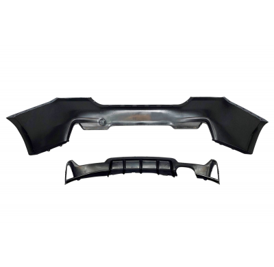 Paragolpes Trasero BMW F32 / F33 / F36 Look M Performance 1 Salida doble Plástico ABS