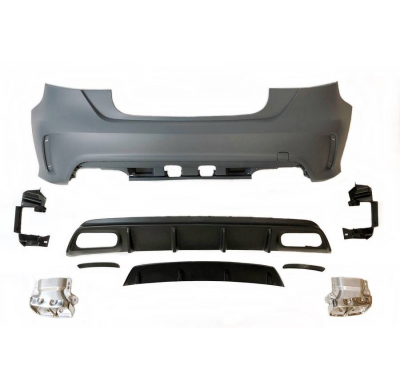 Paragolpes Trasero Mercedes W176 2012-2018 A45 Look AMG Sensores Plástico ABS