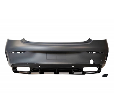 Paragolpes Trasero Mercedes W205 Coupe 2014-2020 Look C63 Plástico ABS
