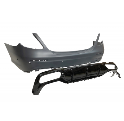 Paragolpes Trasero Mercedes W213 2016-2019  Look AMG E63 Plástico ABS
