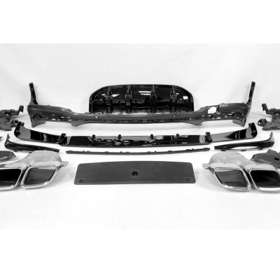 Difusor Trasero Mercedes X253 GLC 2020+ look AMG GLC63 Plástico ABS