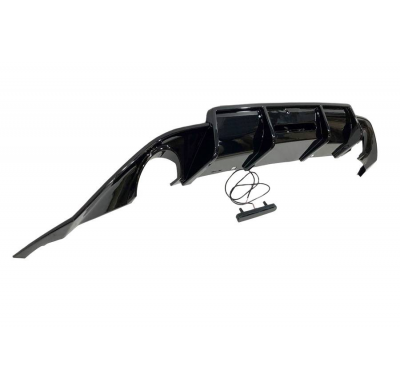 Difusor Trasero Volkswagen Golf 7 look TCR Negro Brillante Plástico ABS