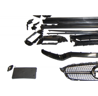 Kit De Carrocería Mercedes W205 4P 2014-2021 Look C63 2019 Diamond Plástico ABS