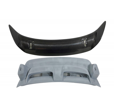 Portón Fibra Porsche 911 / 997 2005-2008 Look GT2 Con Alerón Carbono Fibra de vidrio