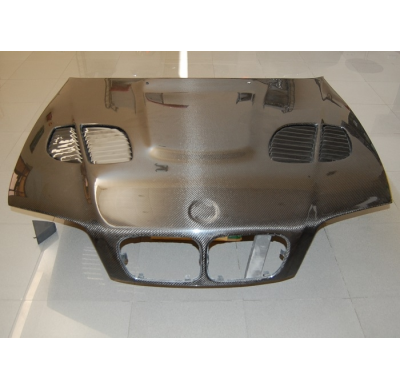 Capó Carbono BMW E46 '02-06 4P. Look M3 GTR C/T Fibra de Carbono