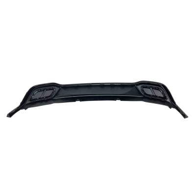 Difusor Trasero Volkswagen Golf 8 2019-2023 Negro brillante Look RLine Plástico ABS