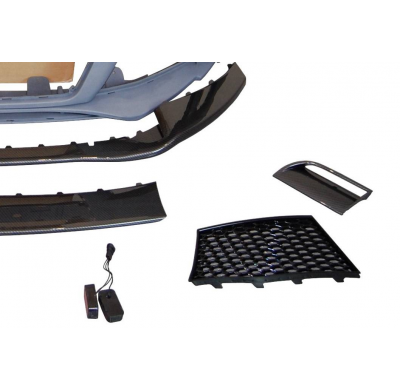 Paragolpes Delantero Audi TT 06-14 8J Look RS Spoiler Look Carbono Plástico ABS