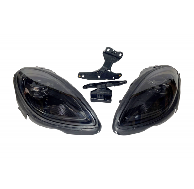 Paragolpes Delantero Porsche Macan 2014-2018 Look 2023 Faros delanteros Plástico ABS