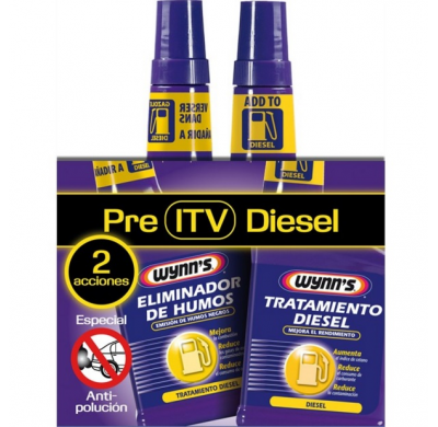 Kit Especial Antipolucion Diesel Wynn's (Eliminador De Humos 325 Ml. + Tratamiento Diesel 325 Ml.)