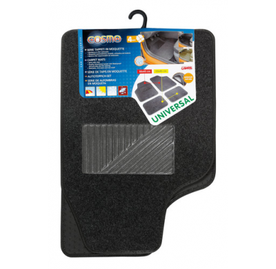 Set 4 Alfombras Universales Moqueta Antracita "Cosmo"