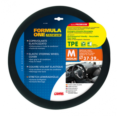 Funda Volante Formula One Premium Negro 37-39 Cm