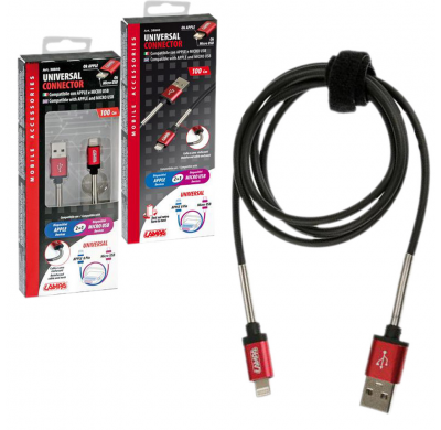 Cable Universal Usb Y Micro Usb/Apple 8 Pin 100 Cm