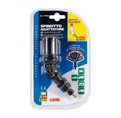 Adaptador Enchufe Mechero Toma Standard Punta Din 12/24v 8a