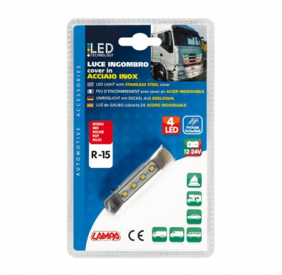 Luz De Galibo 4 Led 12/24v Roja