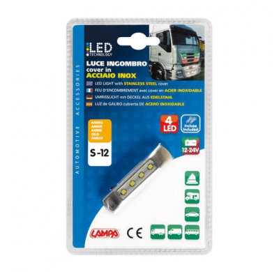 Luz De Galibo 4 Led 12/24v Ambar