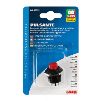 Interruptor Boton 12/24v 10a