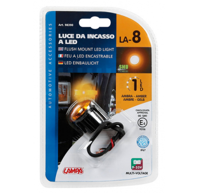 Luz Galibo Impermeable Homologada 1 Led 12/24v Ambar