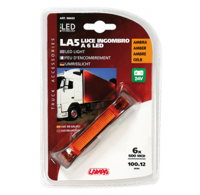 Luz Central 6 Led 24v Naranja