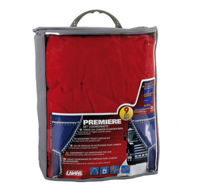 Cortinas Rojas De Camion 9 Piezas