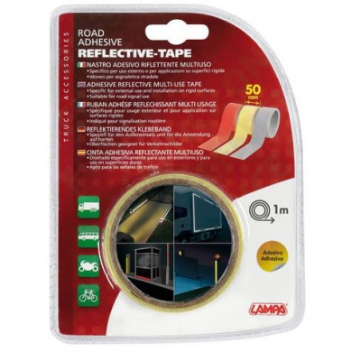 Cinta Reflectante Adhesiva Amarilla  100x5 Cm                      