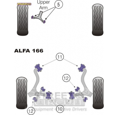 Powerflex Silentblock Front Upper Arm Bush ALFA ROMEO 166