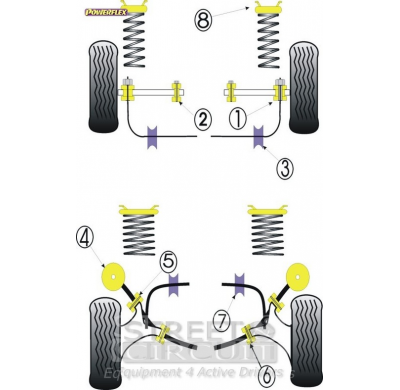 Powerflex Silentblock Front Top Shock Absorber Mount FORD Escort Cosworth All Types