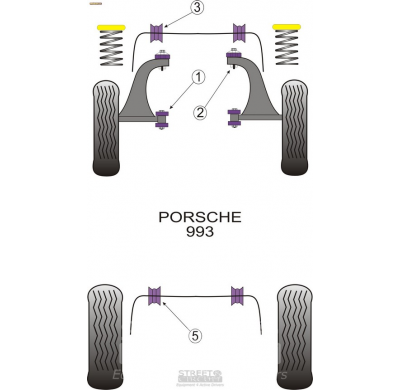 Powerflex Silentblock Front barra estabilizadora 19mm PORSCHE 993 (1994 - 1998)
