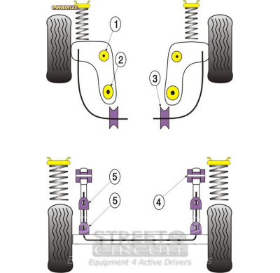 Powerflex Silentblock Front Wishbone Rear Bush 46mm FORD KA (1996-2008)
