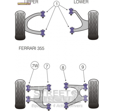 Powerflex Silentblock Rear Lower Wishbone Inner Bush FERRARI 355 (1994-1999)
