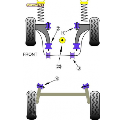 Powerflex Silentblock Lower Engine Mount Large Bush SKODA Fabia (2000-2007)