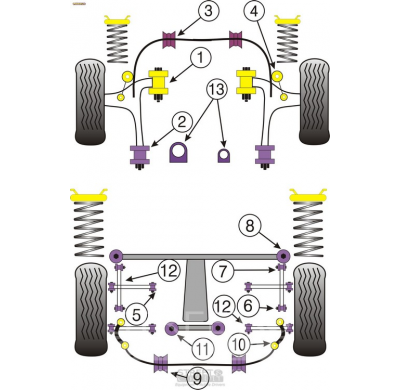 Powerflex Silentblock Rear Roll Bar Link Bush SUBARU Legacy BD, BG 93-99