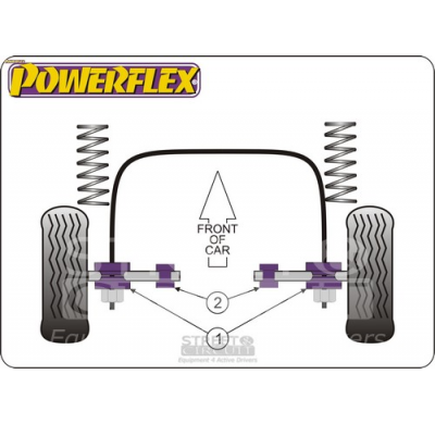 Powerflex Silentblock Front Inner Control Arm To Chassis Bush AUDI 200 inc Avant Typ 43 (C2) & 44 (C3) (10/79-11/90)