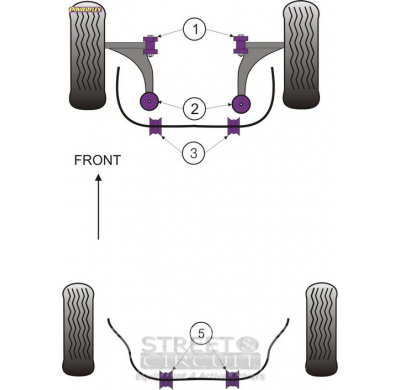 Powerflex Silentblock Rear barra estabilizadora 20mm JAGUAR X Type (2001-2009)