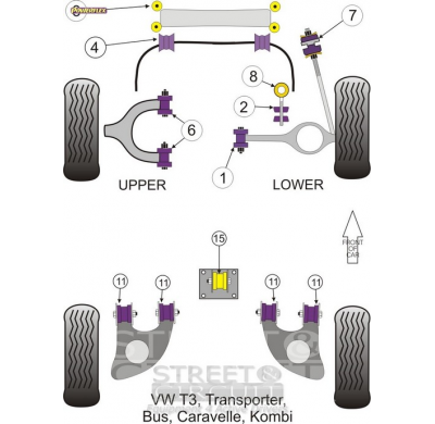 Powerflex Silentblock Front Lower TCA Inner Bush VOLKSWAGEN 2.1 Model