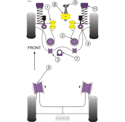 Powerflex Silentblock Front Wishbone Rear Bush (Motorsport Use) VOLKSWAGEN Bora 2WD (1997 - 2006)