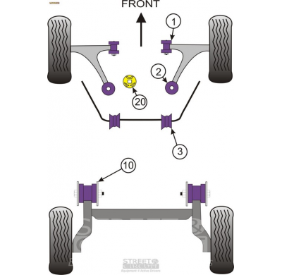 Powerflex Silentblock PowerAlign Camber Bolt Kit (10mm) FIAT 500 (2007-)