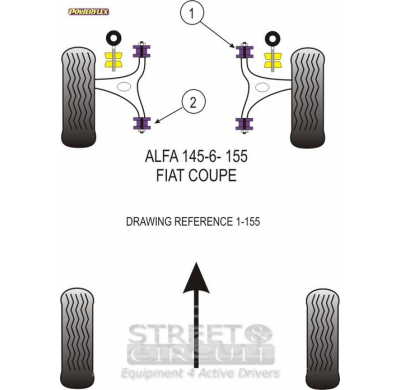 Powerflex Silentblock Front Lower Wishbone Front Bush ALFA ROMEO 145, 146, 155