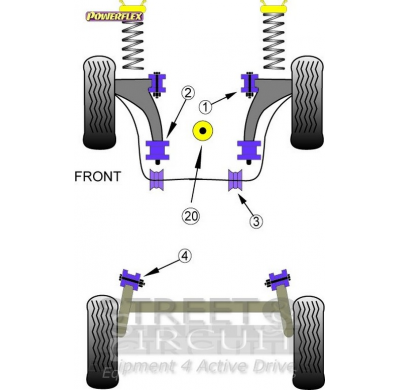 Powerflex Silentblock Rear Beam Mounting Bush, 69mm SEAT Ibiza 6L (2002-2008)