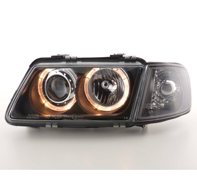 Faros Angel Eyes Audi A3 8l 96-00 Negro