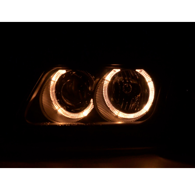 Faros Angel Eyes Audi A3 8l 96-00 Negro