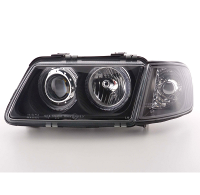 Faros Angel Eyes Audi A3 8l 96-00 Negro