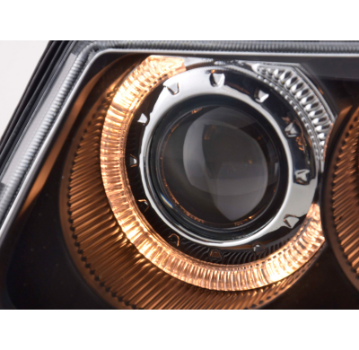 Faros Angel Eyes Audi A3 8l 96-00 Negro
