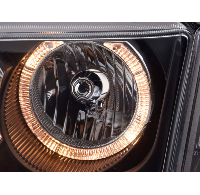 Faros Angel Eyes Audi A3 8l 96-00 Negro