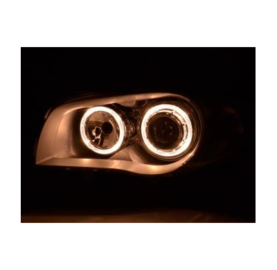 Faros Angel Eyes Bmw 1er Typ E87 Bj. 04- Chrom