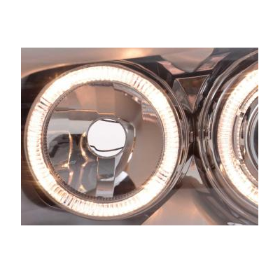 Faros Angel Eyes Bmw 1er Typ E87 Bj. 04- Chrom