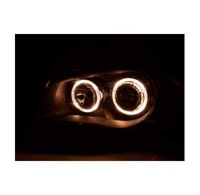 Faros Angel Eyes Bmw 1er Typ E87 Bj. 04- Negro