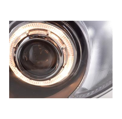 Faros Angel Eyes Bmw 1er Typ E87 Bj. 04- Negro