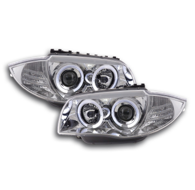 Faros Angel Eyes Bmw 1er E87/E81 04-07 Cromado