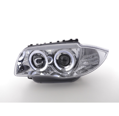 Faros Angel Eyes Bmw 1er E87/E81 04-07 Cromado